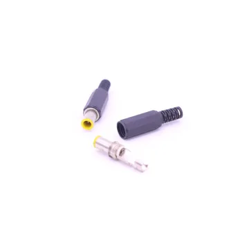 100 Gab., 6.0x1.2mm LĪDZSTRĀVAS Male Plug Adapteris Savienotājs Dzeltenās Galvas, Plastmasas Rokturi