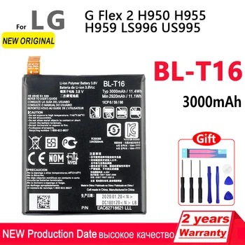 100% Oriģināls 3000mAh akumulators BL-T16 Akumulatoru LG G Flex 2 H950 H955 H959 LS996 US995 Smart Tālrunis Augstas kvalitātes Baterijas, Instrumenti