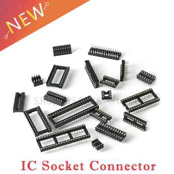 10Pcs IC Sockets DIP8 DIP14 DIP16 DIP18 DIP20 DIP28 DIP40 Tapu Apaļā Caurumā 2.54 PCB Savienotājs DIP Ligzda 6 8 14 16 - 32 40 pin