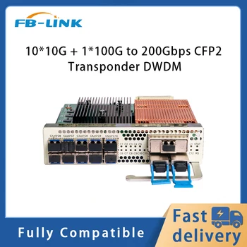 10x10G +1x100G, lai 200Gbps CFP2 Retranslatoru DWDM regulējami saskaņotu OTU muxponder Datu Pārsūtīšanas sfp modulis