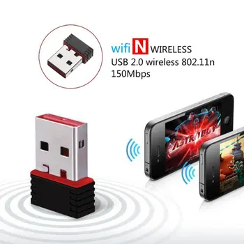 150Mbps USB Wifi Adapteri Bezvadu Mini Tīkla Dongle For Windows, MAC, Linux 802.11 n Datora Tīkla Kartes Saņēmējs Dropship