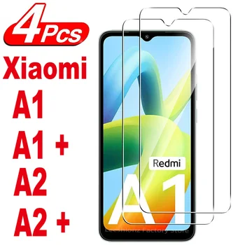 2/4gab Ekrāna Aizsargs, Stikla Xiaomi Redmi A1 A2 A1+ A2+ Plus Rūdīta Stikla Plēves