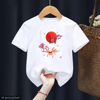 2023 Karstā Pārdošanas Smieklīgi Bērniem Drēbes Ambistoma Mīlestība Boba Zemeņu T Krekls Meitenēm Harajuku Kawaii Bērnu Apģērbi T-Krekls