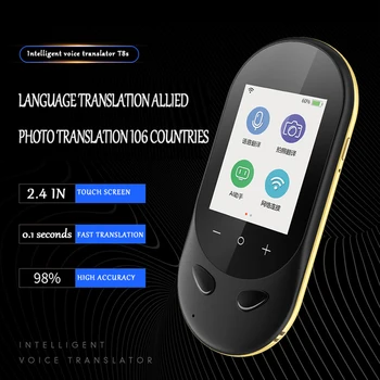 2023 Smart Balss Tulkotājs ar Touch Screen 106 Multi Valodas Reālajā Laikā Instant Bluetooth Tulkošanas AI Konversijas T8S