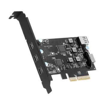 20G USB3.2 PCIE Stāvvadu Adapteris Karte PCI-Express 4X Converter 3 Tips-C Expanansion