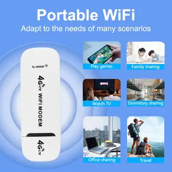 4G Bezvadu Maršrutētāju (wireless router 150Mbps Augsta Ātruma 4G LTE USB Dongle ar SIM Kartes Slots Klēpjdatori, Piezīmjdatori Kabatas Mobilo WiFi Adapteri