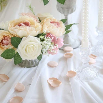 500pcs Rožu Ziedlapiņas Kāzu Ziedu Meitenēm Šampanieti, Mākslīgā Satīna Ziedi Laulības Apdare 2023 bruiloft decoratie