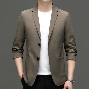 5014-2023 Vīriešu uzvalku uzvalks pavasara jaunu uzņēmējdarbības profesionālo vīriešu uzvalks jaka gadījuma korejiešu versiju uzvalks