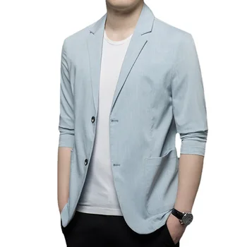 6241-2023 Uzvalks vīriešu apģērbu rudens sensors kostīmi vīriešu korejiešu versija slim Vienotā Rietumu biznesa gadījuma Rietumu pakalpojums vīriešiem