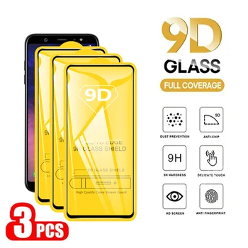 9D 3PCS Screen Protector For Samsung Galaxy A9 A8 A7 A6 2018 Rūdīta Stikla Samsung Galaxy J8 J6 J4 Plus 2018, Stikls
