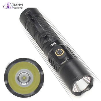 Alumīnija sakausējuma mini spēcīgas gaismas LED apgaismojums lielos attālumos lukturīti, USB uzlādējams T20 lampas biezumu fiksēta fokusa multi-funkciju