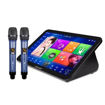 Augstas Kvalitātes Mini Android Karaoke Sistēma 15.6 Touch Screen Portatīvo Karaoke Player Karaoke Mašīna ar Bezvadu Mikrofonu