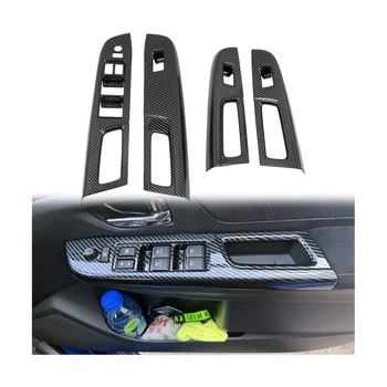 Auto Oglekļa Šķiedras Loga Stiklu Pacēlāju Pogu, Apdares Slēdzis Vāciņu Durvju Roku balstu Panelis Subaru WRX/WRX STI 2015-2020 RHD