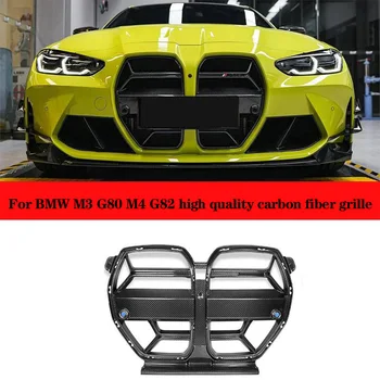 BMW M3 G80 M4 G82 oglekļa šķiedras priekšējo režģi augstas kvalitātes 3K sarža oglekļa šķiedras sporta gaisa ieplūdes maska modificēti auto piederumi