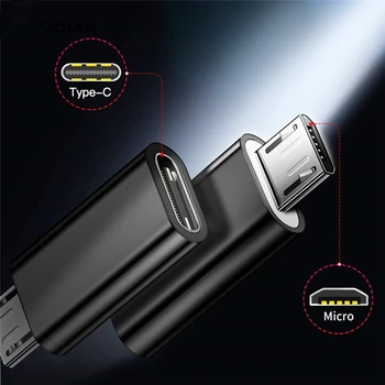 C tipa Sievietes Micro USB Vīriešu Adapteri Converter Mobilo Telefonu Uzlādes Savienotājs Huawei Xiaomi Redmi Viedtālrunis Adapteri