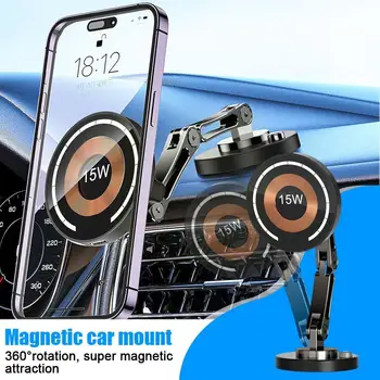 Cinka Sakausējuma Magnētisko Auto Telefona Turētājs 360 Rotācijas Salokāms Telefono Movil Turētājs Iphone 14 13 12 Pro Max Samsung X R3F9