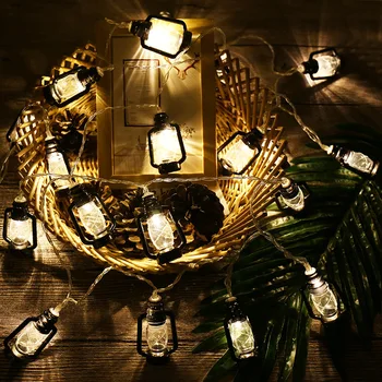 Eļļas Lampas LED String Gaismas Ziemassvētku Pasaku Gaismas Vainags Āra Mājās Apdare, Kāzu svinības, Aizkaru Dārza Deco Noel Akumulators