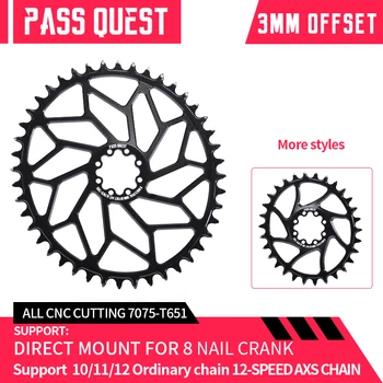 IET QUEST GXP 3mm kompensēt 28T-44T direct mount road kalnu velosipēds AXS OVĀLS, šaura, plata chainrings mtb daļas, ķēdes gredzens