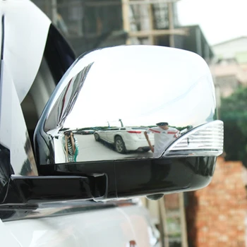 Infiniti QX80 2013-2018 ABS Chrome un Oglekļa šķiedras Auto atpakaļskata spoguļa vāciņš vāciņš Melns, Auto piederumi stils 2gab