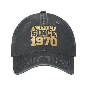 Jauno Modes Unisex Vates Awesome Kopš 1970. Gada Beisbola Cepure Pieaugušo Regulējams Tētis Cepure Vīriešiem, Sievietēm Hip Hop