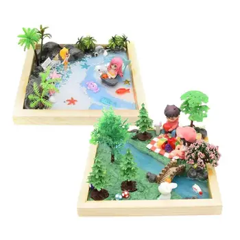 Mikro-Ainavas Rotājumu Galda, Krēsla Sveķu Kuģiem, Pasaku Dārzā Miniatūru Terārija Statuetes DIY Ūdensizturīgs Dekorēšanas Komplekts Bērnu Rotaļlietas