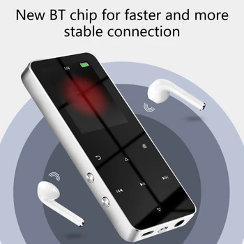 MP3 Atskaņotājs ar Bluetooth saderīgu Skaļrunis Touch Taustiņi, Mūzikas Stereo HiFi Skaļruņu Metāla Portable Pleijeris ar FM Ierakstīšana