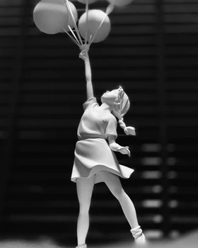 Mākslas Balonu Meitene Statujas Banksy, Kas Peld Ar Gaisa Balonu Meitene Skulptūru Sveķu Kuģiem, Mājas Dekorēšanai Ziemassvētku Dāvanu Dzīves Telpu Dekorēšana