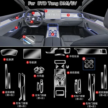 Par BYD TANG DM-i/EV 22 2023 Pārnesumkārbas Panelis Navigācijas Ekrāns Automobiļu Interjera TPU Aizsardzības Plēves Vāciņu Anti-Scratch Uzlīme