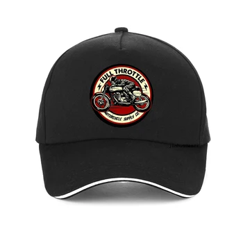 Pilnas Droseles Cafe Racer Rockabilly Beisbola cepure 2019 Vasaras Kokvilnas Tētis Cepure Ikdienas Zīmola regulējams Snapback cepure