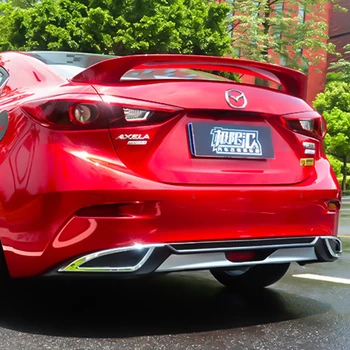 Priekš Mazda 3 Axela 2014-2017 Aizmugurējā Bufera Difuzoru Bamperi Lūpu Aizsargs Aizsargs skid plate Mazda3 Axela bufera spoileris 2014