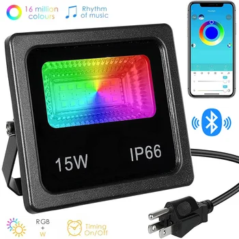 Smart LED prožektors RGB+W Bluetooth APP Kontroles Prožektori, Āra Ūdensizturīgs 220V Uzmanības centrā, Lampa Skatuves Dārza Dekorēšanai