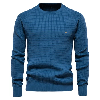 Sweter Adīt Gadījuma Regulāri Kokvilnas Pleds Standarta Pilnu Puloveri Vīriešu Sviedru Krekls Sw68 Jaunu Produktu
