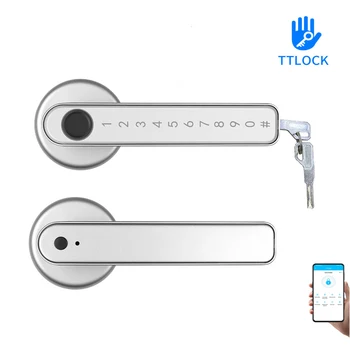 TTLock APP Tālruņa Tālvadības pults Smart Biometrisko pirkstu Nospiedumu Paroli Vienu Aizvaru Slēdzene Ar Atslēgu Iekštelpu Koka Metāla Durvis