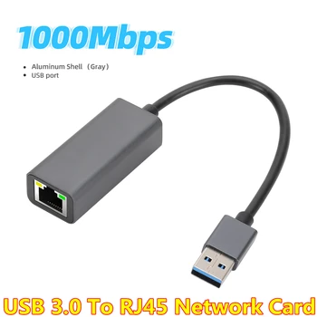 USB 3.0 Typc C RJ45 Adapteri Tīkla Kartes Lan Gigabit Ethernet 10/100/1000 Mb / s Pārveidotājs Klēpjdatoru Win10