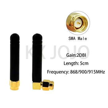Wifi Antenas 2gab 868MHz 2 dbi ar SMA Male Plug Bezvadu Maršrutētāju, Taisni/pa Labi Leņķis Signāla Pastiprinātāju 5cm Vairumtirdzniecība