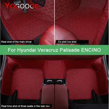 YOGOOGE Automašīnas Grīdas Paklāji Hyundai ENCINO Veracruz kaut ko līdzīgu žodziņam Luksusa Auto Piederumi Kāju Paklājs