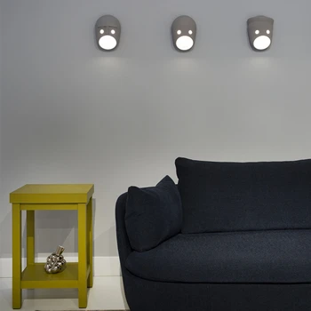 Ziemeļvalstu Post-Moderna Minimālisma holandiešu Dizaineru Lampas Radošo Personalizētā Dzīvojamā Istaba Guļamistaba Eju Maska LED Sienas Lampa