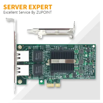 ZUPOINT 82575EB Gigabit Server Adapter Dual Port PCIe OEM Tīkla Interfeisa Kontrolieris E1G42ET/EF/E1G44ET Tīkla Karte